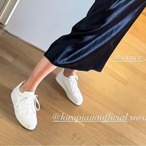 Loro Piana Nuages Leather Calf Skin White Sneaker size 38